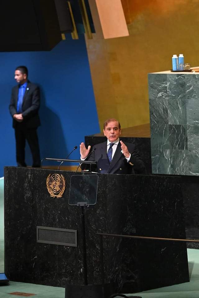 Pm Shahbaz sharif at UNGA 77th session